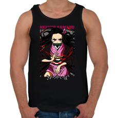 PRINTFASHION Nezuko Kamado-Demon Slayer - Férfi atléta - Fekete