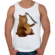 PRINTFASHION Nézz a szemembe - Férfi atléta - Fehér atléta, trikó