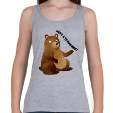 PRINTFASHION Nézz a szemembe - Női atléta - Sport szürke női trikó