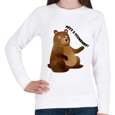 PRINTFASHION Nézz a szemembe - Női pulóver - Fehér női pulóver, kardigán