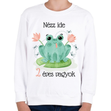 PRINTFASHION Nézz ide - Számmal - Gyerek pulóver - Fehér