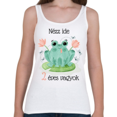 PRINTFASHION Nézz ide - Számmal - Női atléta - Fehér