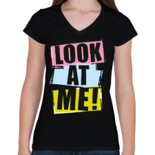 PRINTFASHION Nezz ram! - Női V-nyakú póló - Fekete női póló