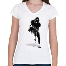 PRINTFASHION NFL Minnesota Vikings - Női V-nyakú póló - Fehér