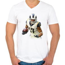 PRINTFASHION NFL Player - Férfi V-nyakú póló - Fehér