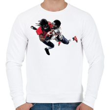 PRINTFASHION NFL Touchdown - Férfi pulóver - Fehér férfi pulóver, kardigán