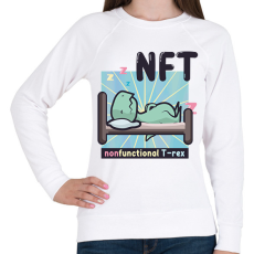 PRINTFASHION NFT - Nonfunctional T-rex - Női pulóver - Fehér