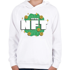 PRINTFASHION NFT vagyok - non fungibe token - Gyerek kapucnis pulóver - Fehér gyerek pulóver, kardigán