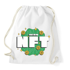 PRINTFASHION NFT vagyok - non fungibe token - Sportzsák, Tornazsák - Fehér tornazsák