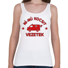 PRINTFASHION Ní-nú kocsi - Női atléta - Fehér női trikó