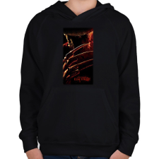 PRINTFASHION Nightmare on Elm street - Gyerek kapucnis pulóver - Fekete gyerek pulóver, kardigán