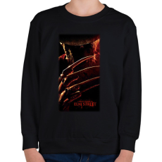 PRINTFASHION Nightmare on Elm street - Gyerek pulóver - Fekete