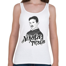 PRINTFASHION Nikola Tesla - Női atléta - Fehér