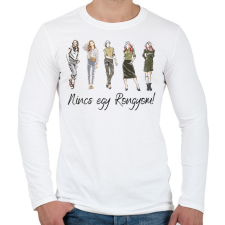 PRINTFASHION Nincs egy rongyom! - Férfi hosszú ujjú póló - Fehér férfi póló