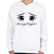 PRINTFASHION Nincs egy rongyom! - Gyerek kapucnis pulóver - Fehér gyerek pulóver, kardigán