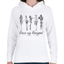 PRINTFASHION Nincs egy rongyom! - Női kapucnis pulóver - Fehér női pulóver, kardigán