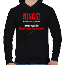 PRINTFASHION NINCS - Férfi kapucnis pulóver - Fekete férfi pulóver, kardigán