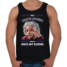 PRINTFASHION Nincs jogsi, nincs baj! - Férfi atléta - Fekete