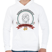 PRINTFASHION Nincs karácsony Kevin nélkül - Férfi kapucnis pulóver - Fehér férfi pulóver, kardigán