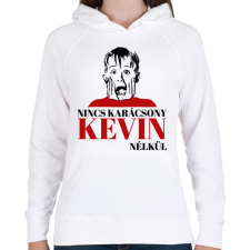 PRINTFASHION Nincs karácsony Kevin nélkül - Női kapucnis pulóver - Fehér női pulóver, kardigán