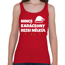 PRINTFASHION NINCS KARÁCSONY REZSI NÉLKÜL - Női atléta - Cseresznyepiros női trikó