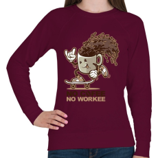 PRINTFASHION Nincs kávé, nincs munka - Női pulóver - Bordó