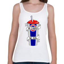 PRINTFASHION Nincs meggyes, nincs üzlet ST - Női atléta - Fehér női trikó