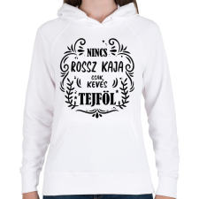 PRINTFASHION Nincs rossz kaja - Női kapucnis pulóver - Fehér női pulóver, kardigán