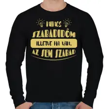 PRINTFASHION Nincs szabadidőm - Férfi pulóver - Fekete férfi pulóver, kardigán
