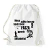 PRINTFASHION Nincs szőke herceg fehér lóval csak fasza gyerek pecabottal - Sportzsák, Tornazsák - Fehér