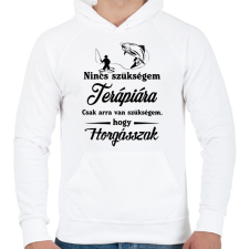 PRINTFASHION Nincs szükségem..  - Férfi kapucnis pulóver - Fehér férfi pulóver, kardigán