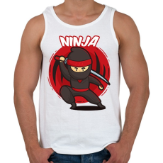 PRINTFASHION Ninja - Férfi atléta - Fehér