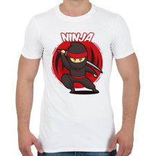 PRINTFASHION Ninja - Férfi póló - Fehér férfi póló