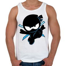 PRINTFASHION Ninja Kidz - Férfi atléta - Fehér