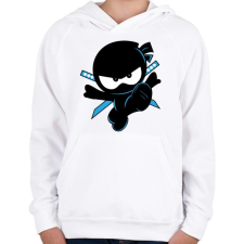 PRINTFASHION Ninja Kidz - Gyerek kapucnis pulóver - Fehér gyerek pulóver, kardigán
