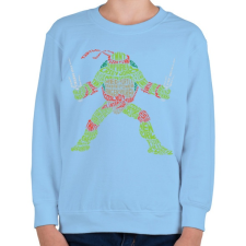 PRINTFASHION Ninja teknőc - Gyerek pulóver - Világoskék gyerek pulóver, kardigán