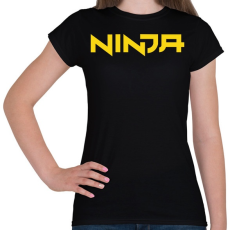 PRINTFASHION Ninja - Yellow - Női póló - Fekete