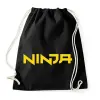 PRINTFASHION Ninja - Yellow - Sportzsák, Tornazsák - Fekete