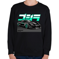 PRINTFASHION Nissan 35GT-RR - Gyerek pulóver - Fekete