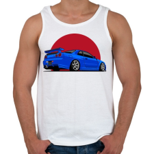 PRINTFASHION Nissan GT-R - Férfi atléta - Fehér atléta, trikó