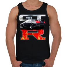 PRINTFASHION Nissan GTR - Férfi atléta - Fekete