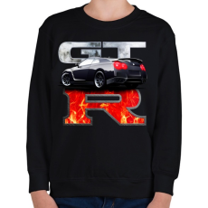 PRINTFASHION Nissan GTR - Gyerek pulóver - Fekete