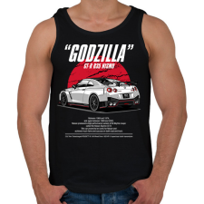 PRINTFASHION Nissan GTR R35 Nismo - Férfi atléta - Fekete atléta, trikó