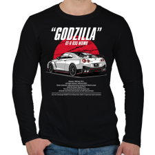 PRINTFASHION Nissan GTR R35 Nismo - Férfi hosszú ujjú póló - Fekete férfi póló