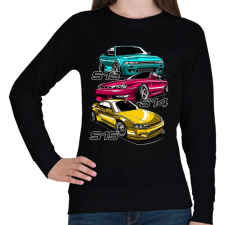 PRINTFASHION Nissan Silvia S13 S14 S15 - Női pulóver - Fekete női pulóver, kardigán