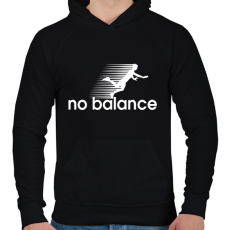 PRINTFASHION no balance - Férfi kapucnis pulóver - Fekete