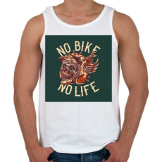 PRINTFASHION No bike - No life - Férfi atléta - Fehér