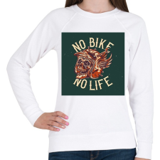 PRINTFASHION No bike - No life - Női pulóver - Fehér női pulóver, kardigán