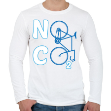 PRINTFASHION No CO2 - Férfi hosszú ujjú póló - Fehér férfi póló