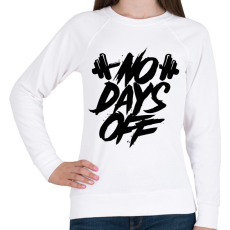 PRINTFASHION No days off - Női pulóver - Fehér